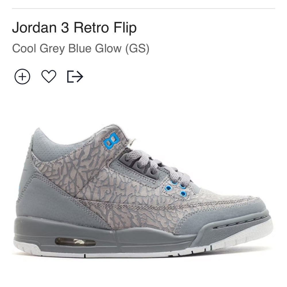 Jordan 3 Retro Flip Cool Grey Blue Glow